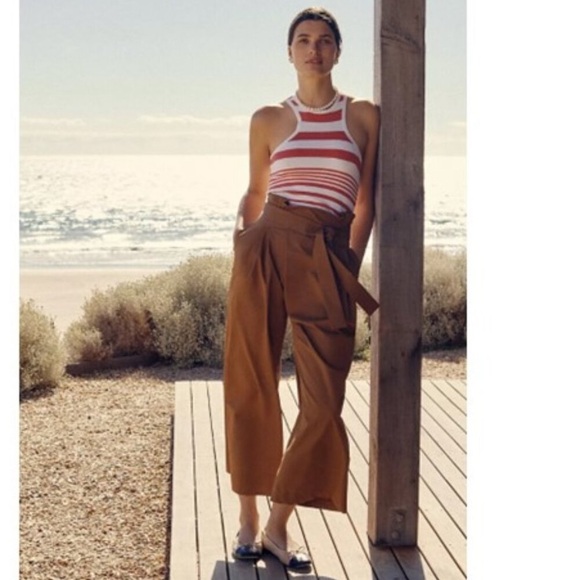 Anthropologie High-Waist Wide-Leg Pants in Brown - Picture 11 of 12